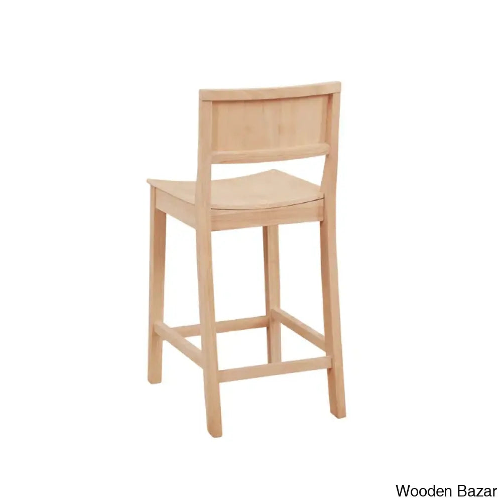 Yalingupz Swivel Counter And Bar Stool Solid Wood (Set Of 2)