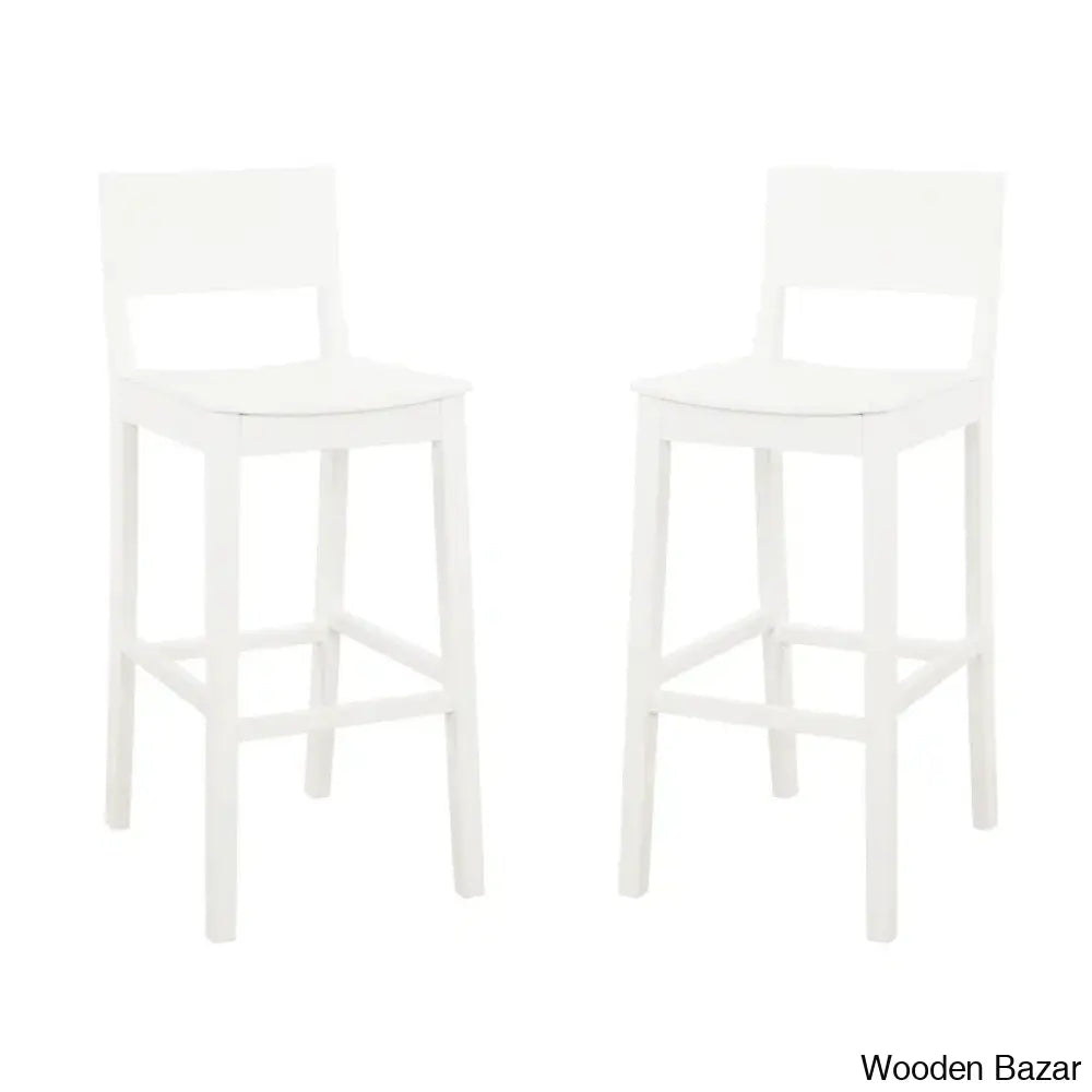 Yalingupz Swivel Counter And Bar Stool Solid Wood (Set Of 2)