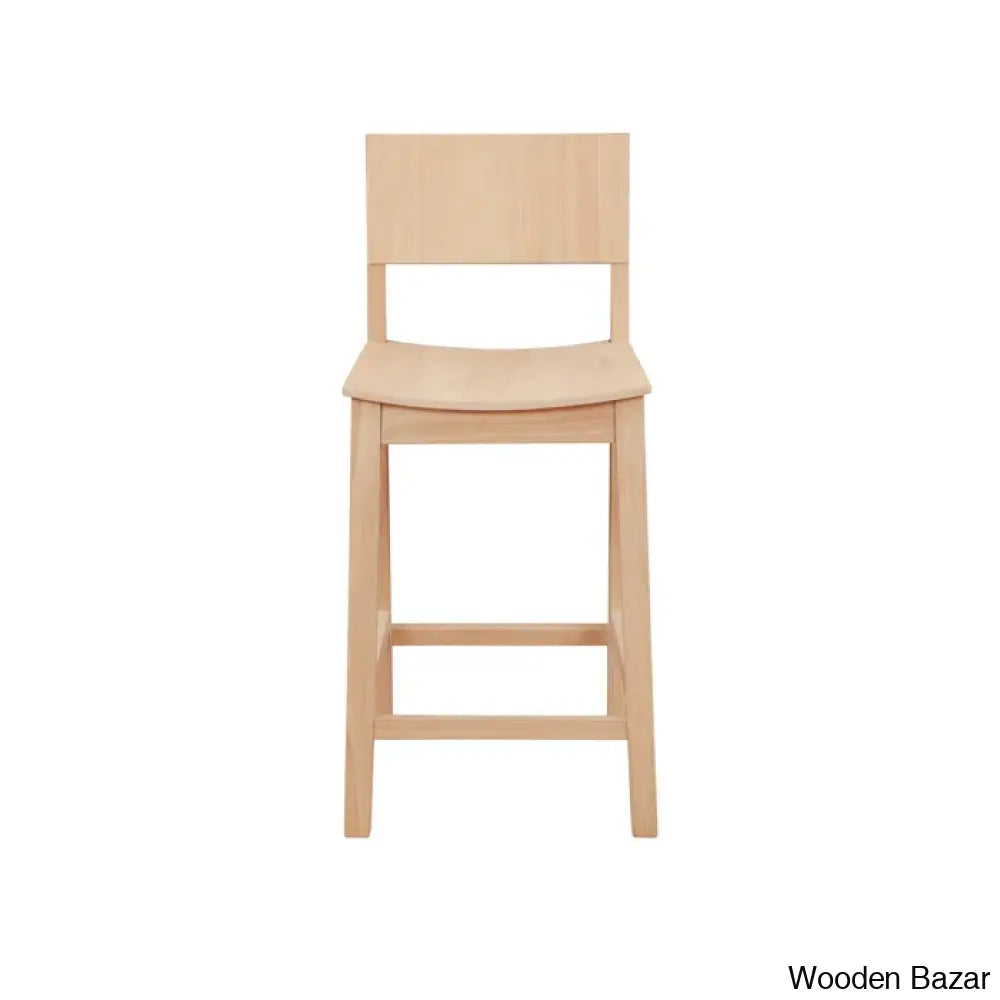 Yalingupz Swivel Counter And Bar Stool Solid Wood (Set Of 2)