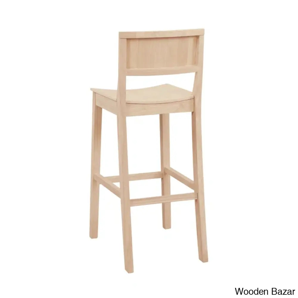 Yalingupz Swivel Counter And Bar Stool Solid Wood (Set Of 2)