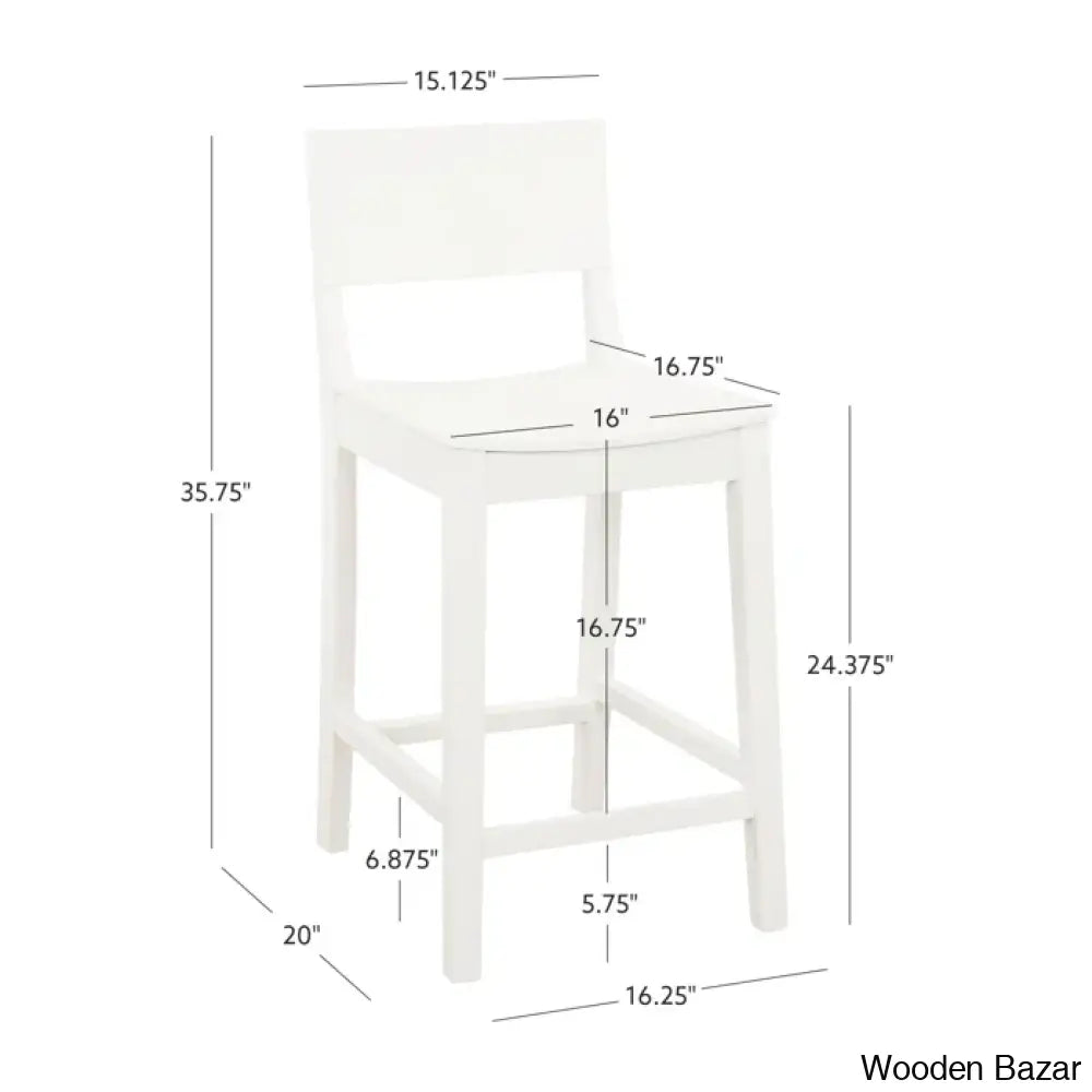 Yalingupz Swivel Counter And Bar Stool Solid Wood (Set Of 2)