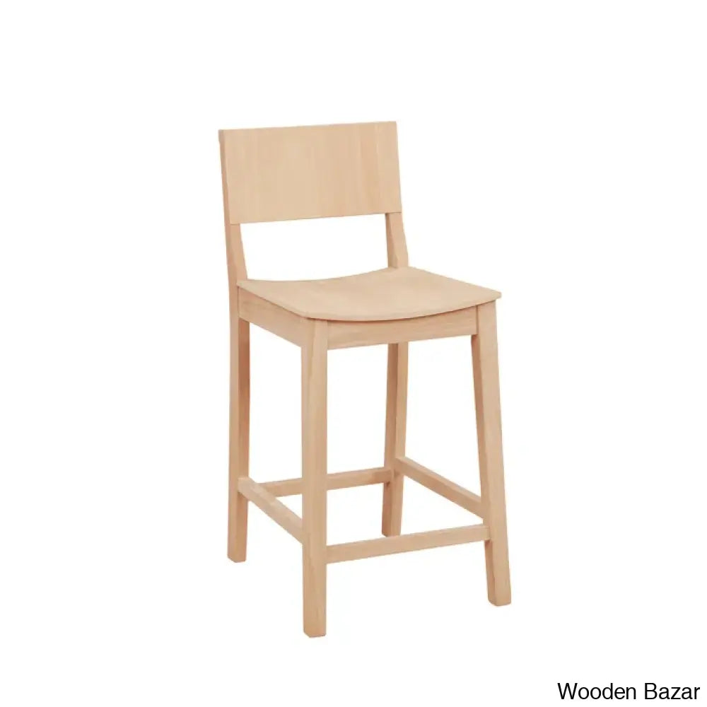 Yalingupz Swivel Counter And Bar Stool Solid Wood (Set Of 2)