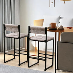 Yarimas Swivel 2-Piece Paper Rope Woven Counter And Bar Stools With Low Back (Set Of 2)
