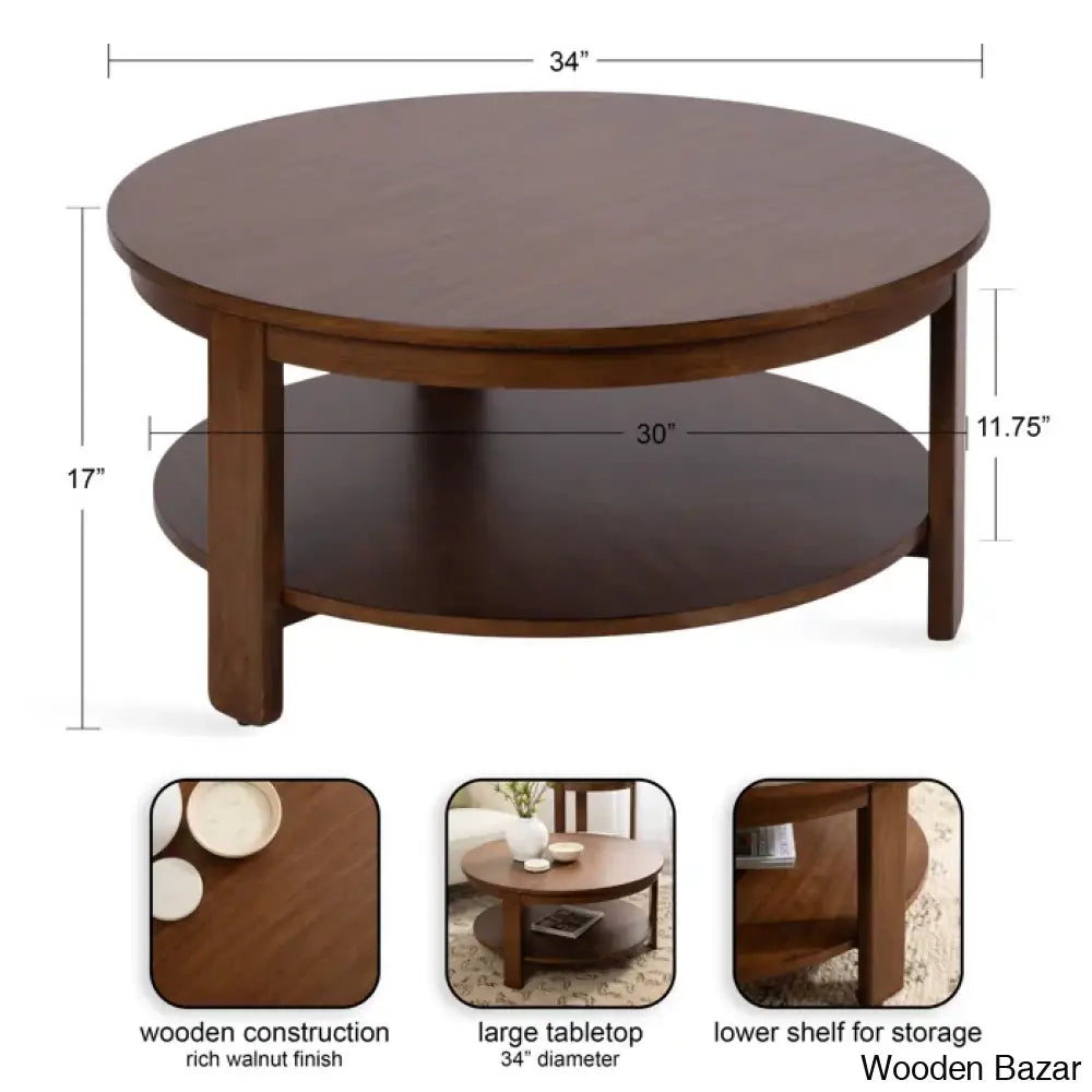 Yeezi Modern Coffee And Center Table - Wooden Bazar