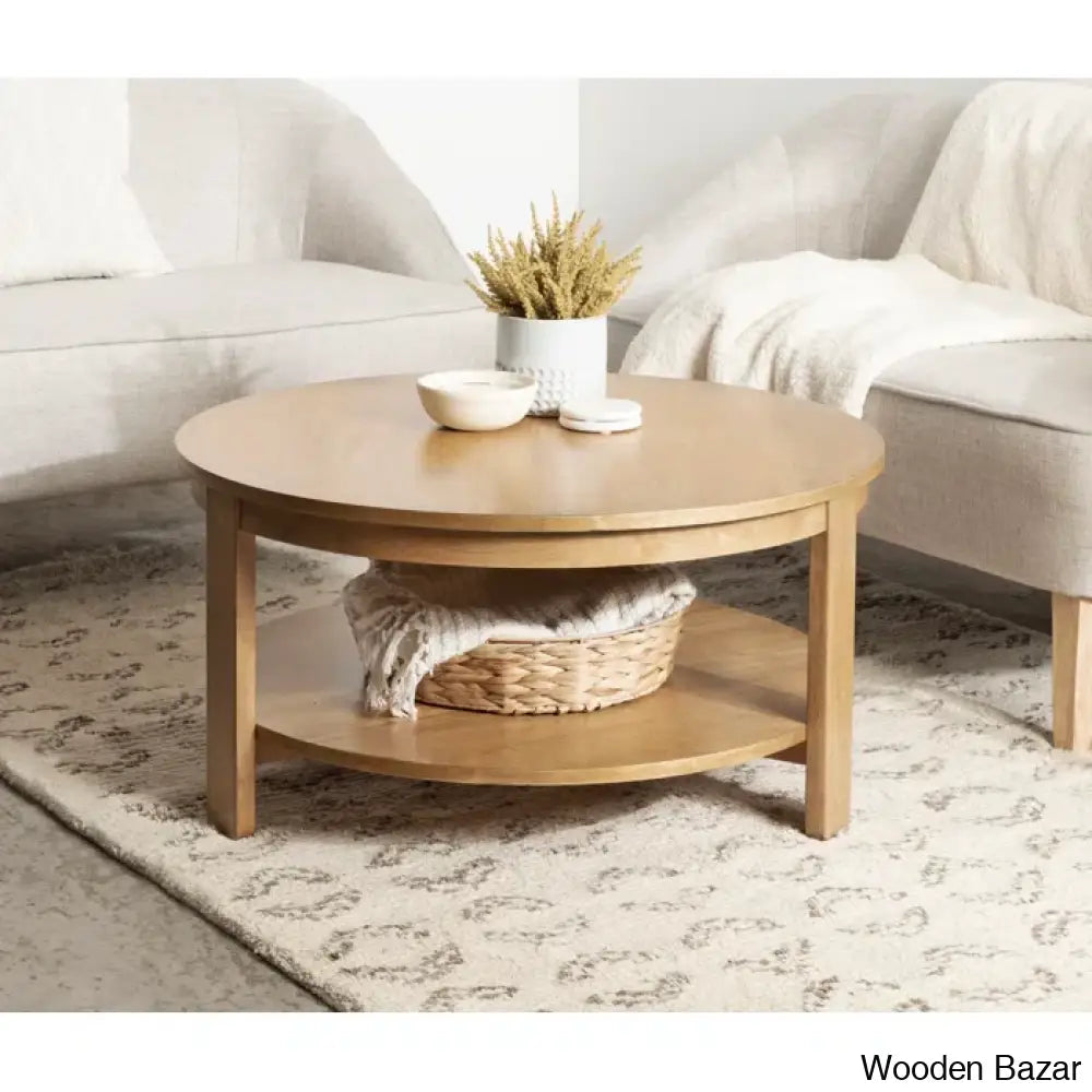 Yeezi Modern Coffee And Center Table - Wooden Bazar Natural