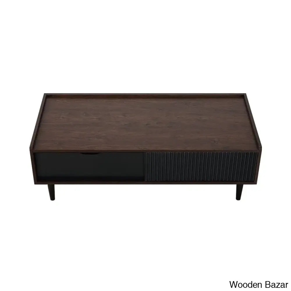 Yonday Coffee And Center Table Dark Brown/Black