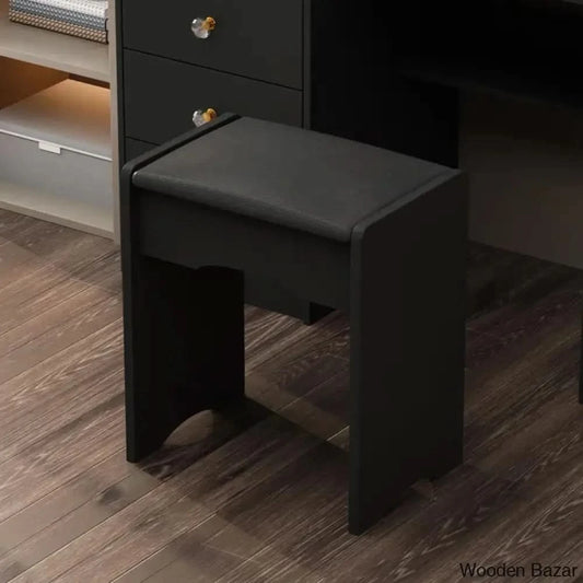 Yonon Dressing Table With Mirror - Wooden Bazar