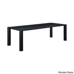 Yorick Elegantly Designed Teak Wood Post Dining Table - Wooden Bazar