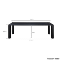 Yorick Elegantly Designed Teak Wood Post Dining Table - Wooden Bazar
