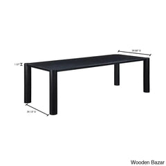 Yorick Elegantly Designed Teak Wood Post Dining Table - Wooden Bazar