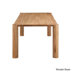 Yorick Elegantly Designed Teak Wood Post Dining Table - Wooden Bazar