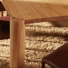 Yorick Elegantly Designed Teak Wood Post Dining Table - Wooden Bazar