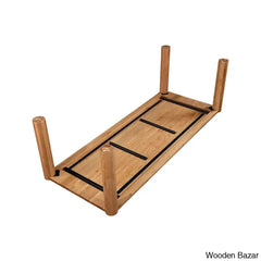 Yorick Elegantly Designed Teak Wood Post Dining Table - Wooden Bazar