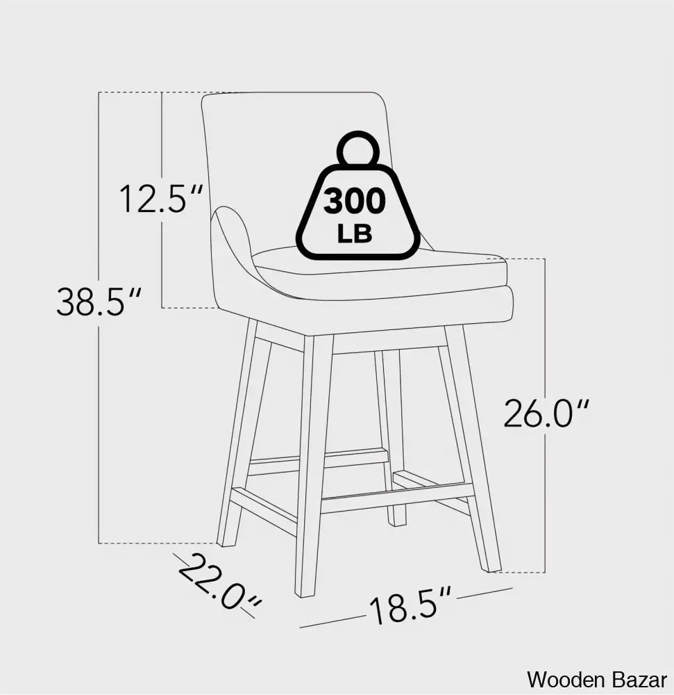 Zaharax Swivel Upholstered 26’’ Counter And Bar Stool