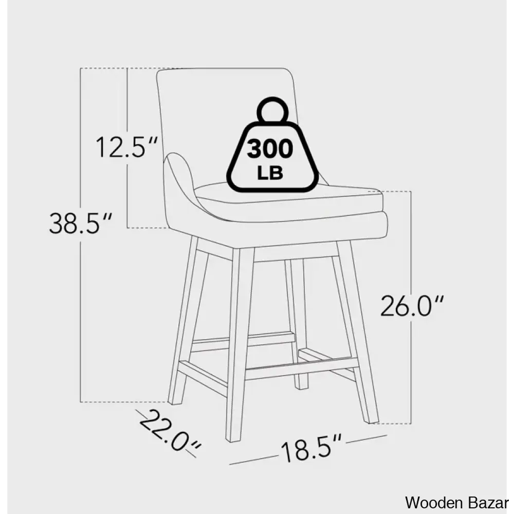 Zaharax Swivel Upholstered 26’’ Counter And Bar Stool