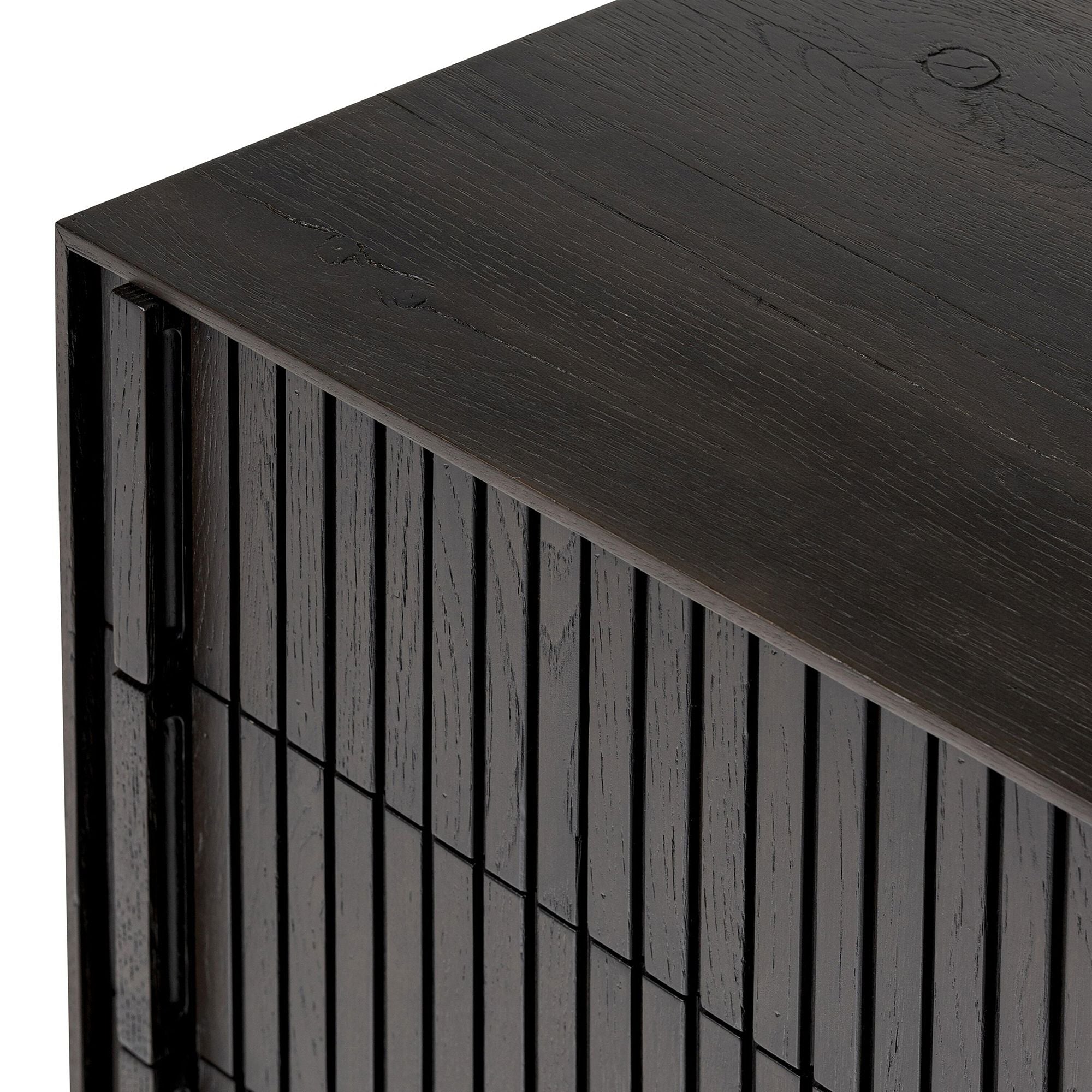 Aizek Black Chest of Cabinet - Wooden bazar