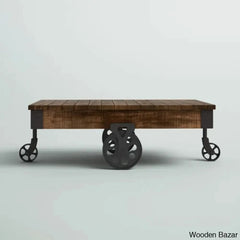 Zonac Solid Wood Top Coffee And Center Table