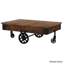 Zonac Solid Wood Top Coffee And Center Table