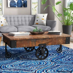 Zonac Solid Wood Top Coffee And Center Table
