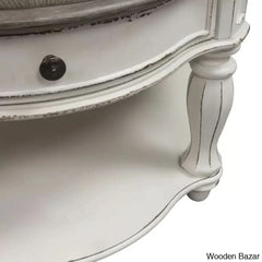 Zula Round Cocktail Table W/ Casters Coffee And Center
