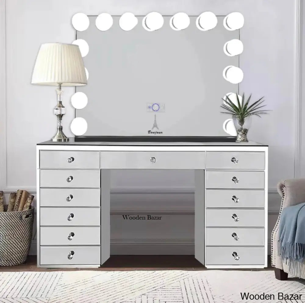 Zyloxx Vanity Dressing Table With Mirror And Lights