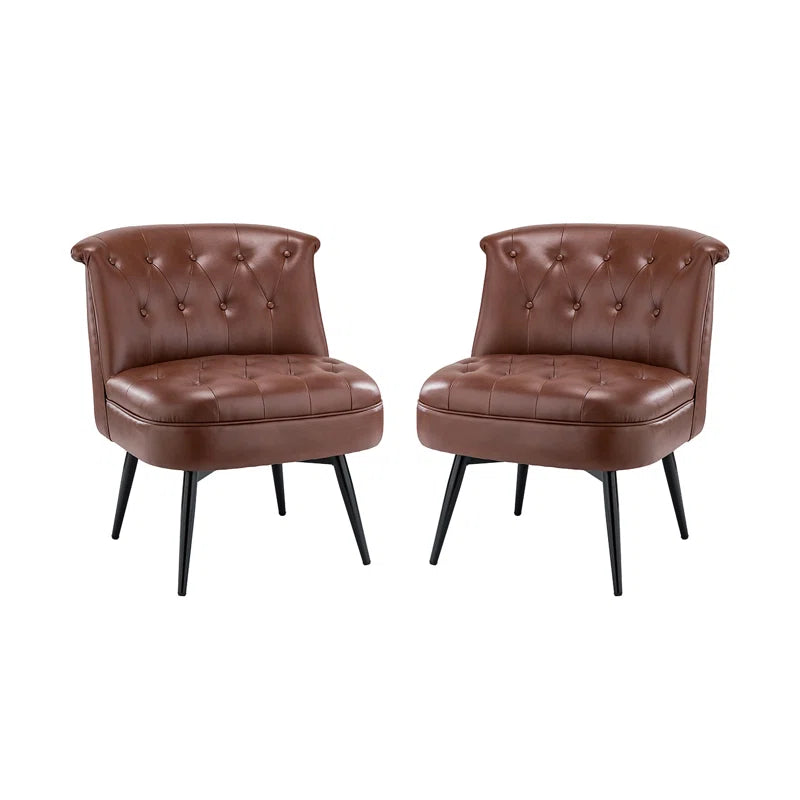 26'' Wide Tufted Swivel Side Chair (Set of 2)