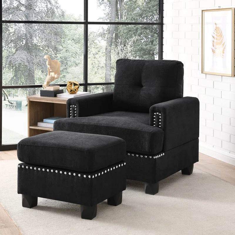 Chair with ottoman -8