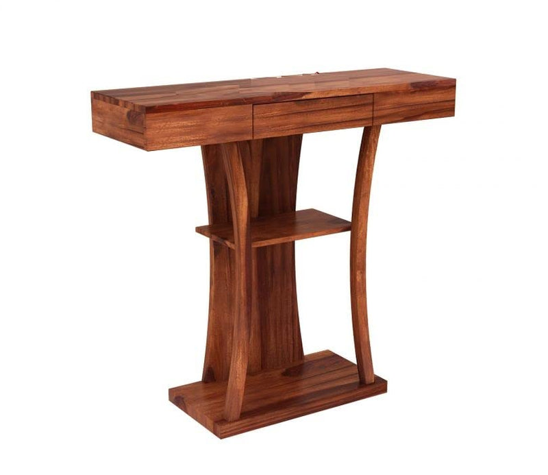 Wooden Bazar Sheesham Wood Console/Foyer Tables for Entryway with Drawer & Shelf Storage