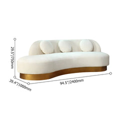 3 seater Curved sofa with steel base-8