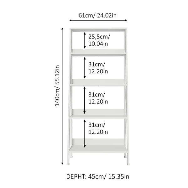 55.12'' H x 24.02'' W Ladder Bookcase