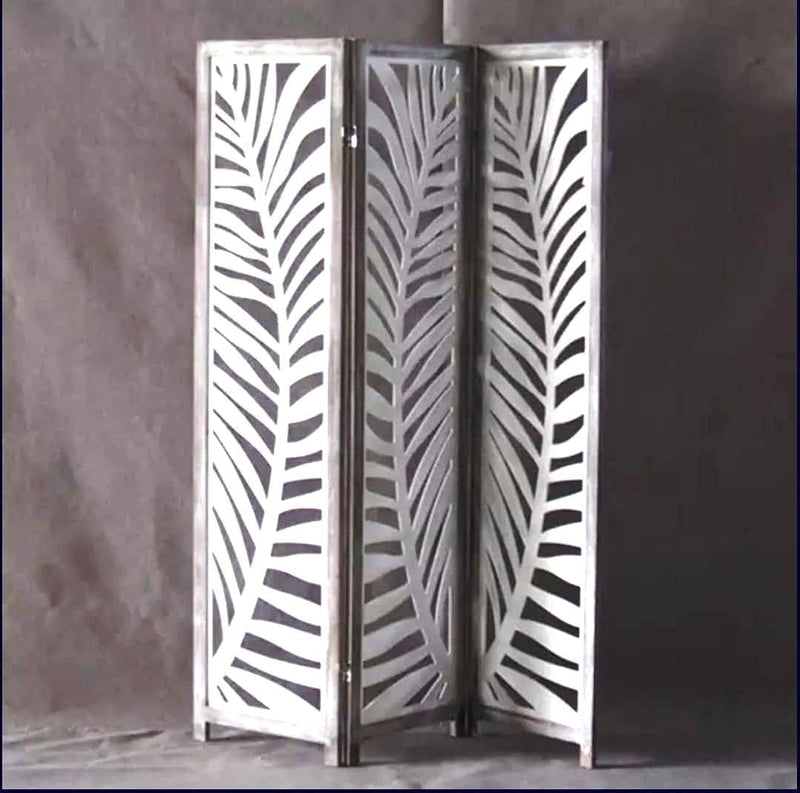 Wooden Bazar Beautiful Design Wooden Room Divider Partition | Office Privacy/Living Room Partition Black & White 54.5 x 18 x 72 Inches