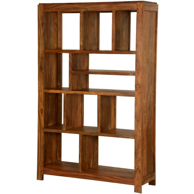 Marwar Solid Sheesham Wood Honey Finish Open Bookshelf for Office & Home