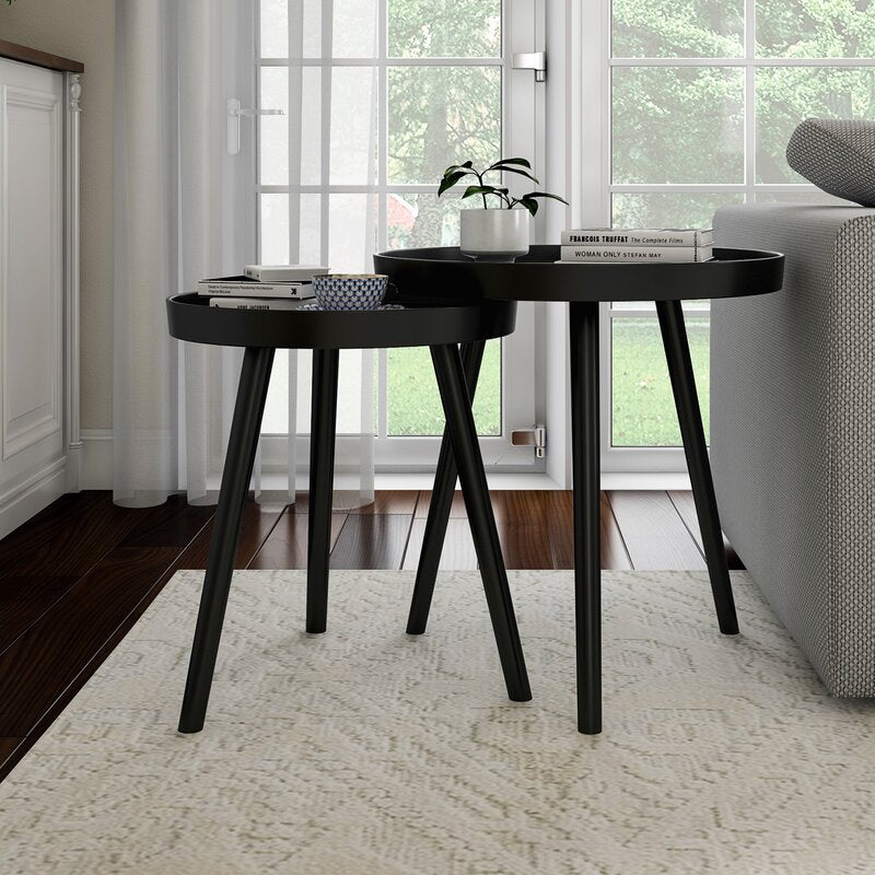Kinchen Tray Top 3 Legs Nesting Tables