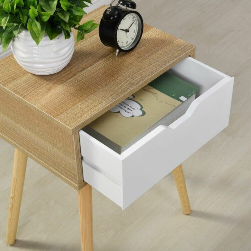 Lissette 1 - Drawer Nightstand in Natural (Set of 2)