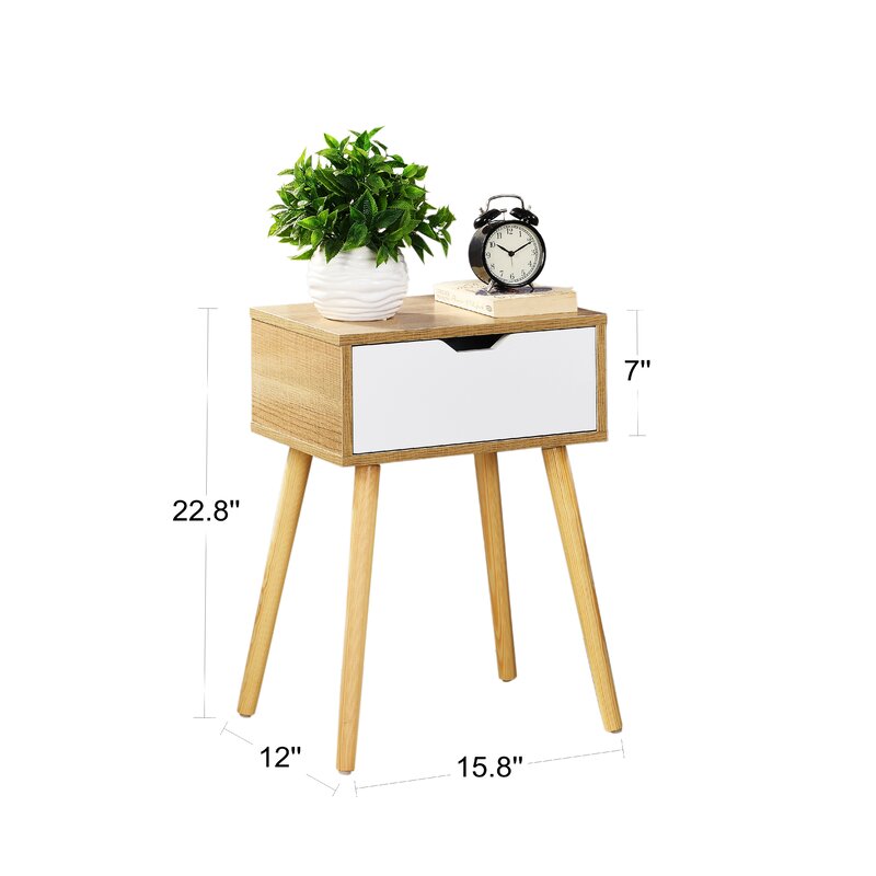 Lissette 1 - Drawer Nightstand in Natural (Set of 2)