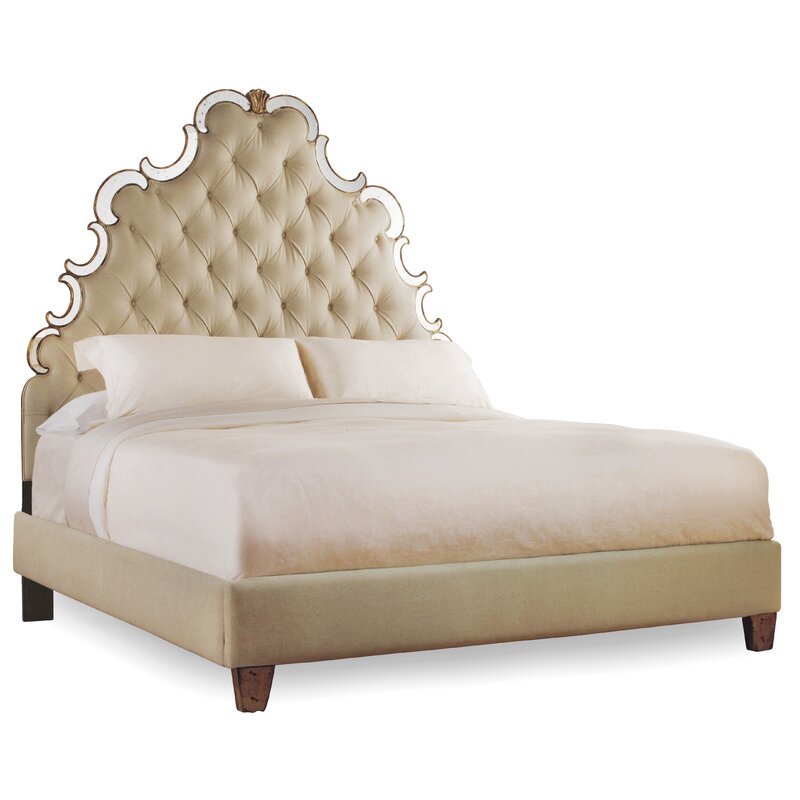 Sanctuary Tufted Solid Wood and Upholstered Low Profile Standard Bed