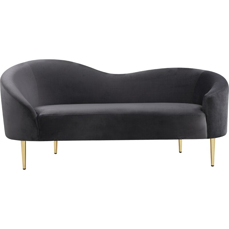 Velvet Arm 3 Seater sofa-1