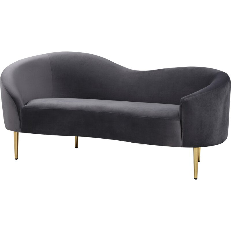 Velvet Arm 3 Seater sofa-2
