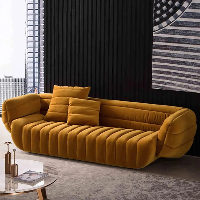 Wooden Bazar  Velvet Upholstered Sofa 3-Seater Sofa Luxury
