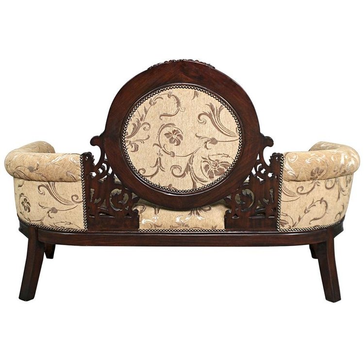 Wooden Bazar Victorian Cameo-Backed Sofa Couch