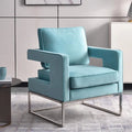 Acerra Fesser Upholstered Armchairs With Metal Legs - Wooden Bazar
