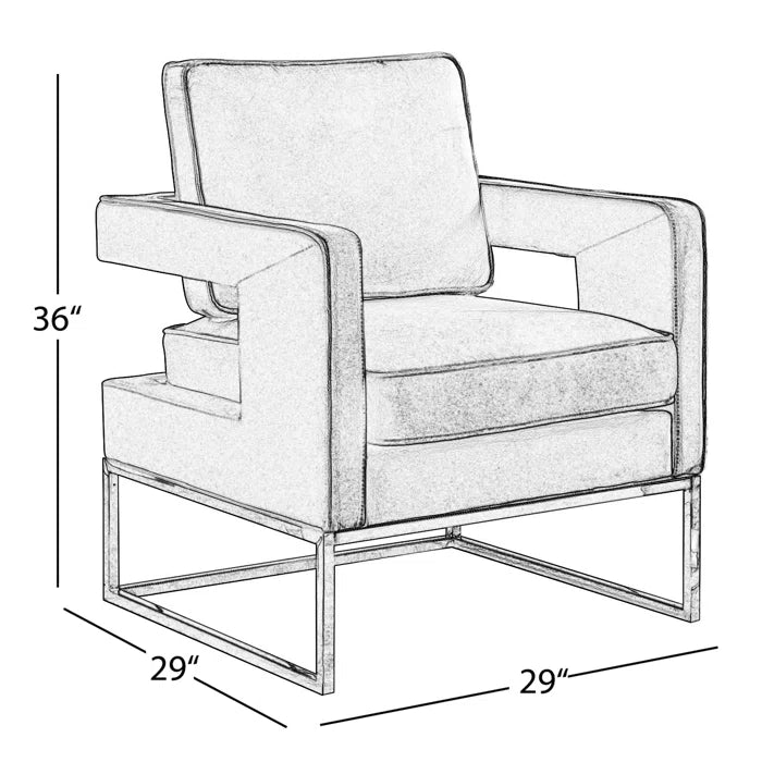 Arm Chair with Steel Leg -7