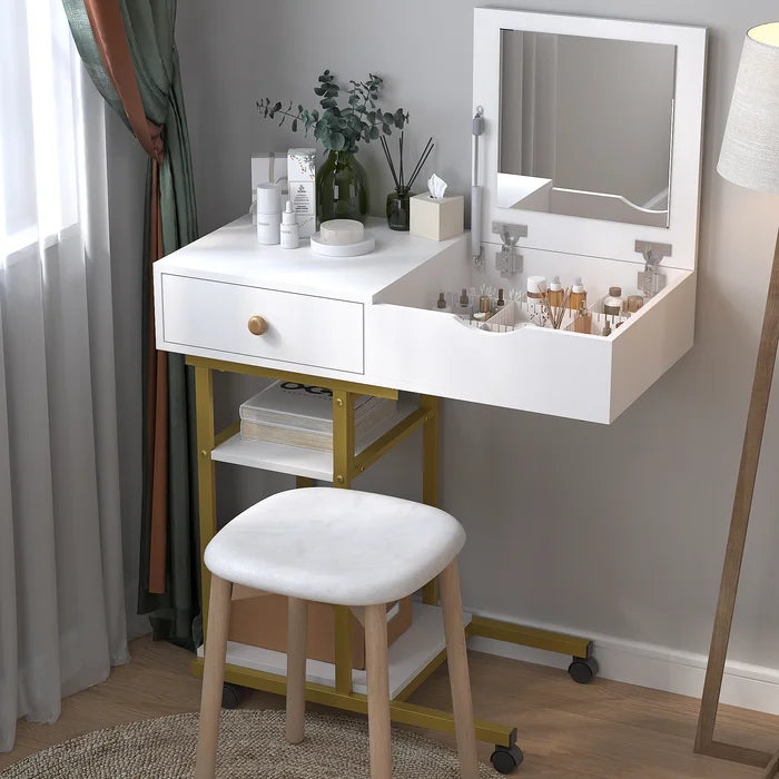 Wooden Bazar Aimar Vanity  dressing table with mirror with stool