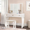 Woden Bazar Aphina Vanity dressing table design with stool with mirror