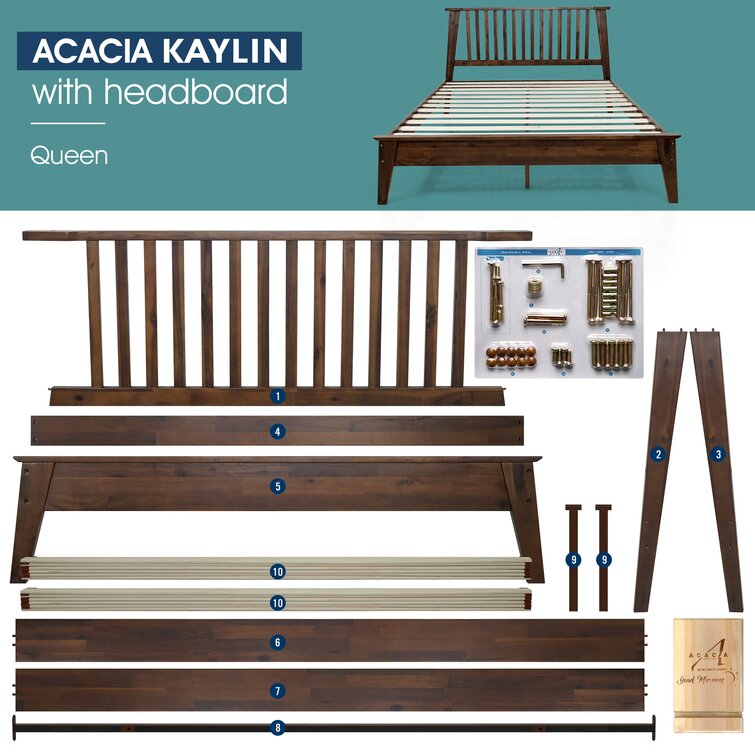 Bacon Solid Wood Platform Bed without Storage