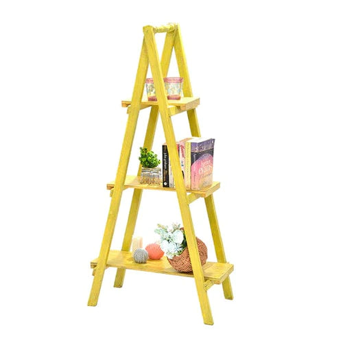 Solid Wood Bookshelf Ladder