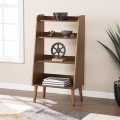 ladder bookshelf is much-needed furniture for arranging your books and whole other stuff as well while classic spindle legs leave a minimal footprint. Doubling as a home bar, your favorite spirits and bar accessories look elegant displayed