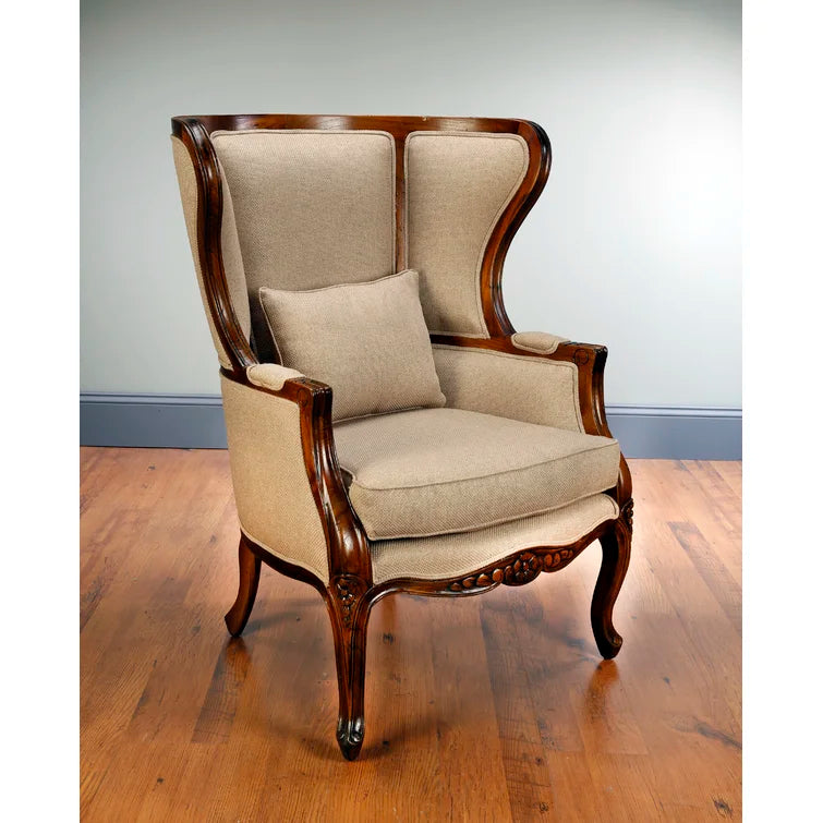 Wooden Bazar Cabell 34'' Wide Wingback Chair