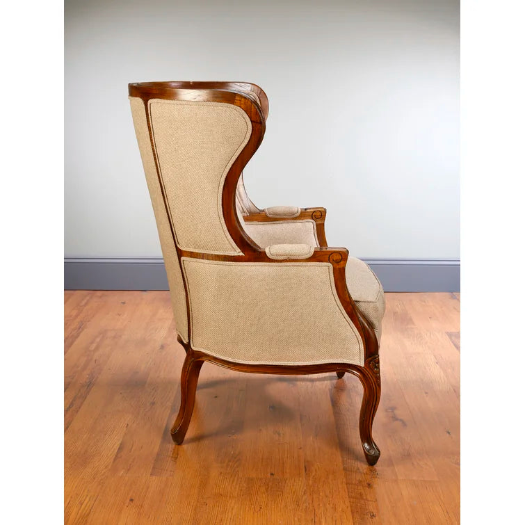 Wooden Bazar Cabell 34'' Wide Wingback Chair