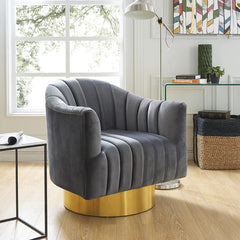 Swivel Barrel Chair